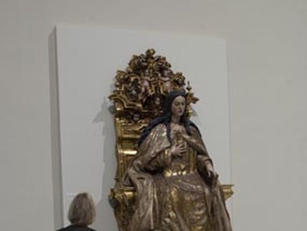 Virgen de la Merced sentada en sill&oacute;n de coro, obra de Jos&eacute; Montes de Oca.

Foto: Jaime Mart&iacute;nez