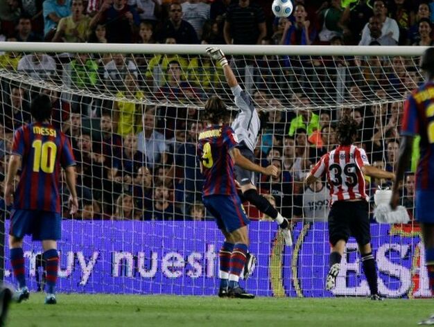 El F.C. Barcelona se proclama campe&oacute;n de la Supercopa de Espa&ntilde;a tras vencer por 3-0 al Athletic de Bilbao en el partido de vuelta disputado en el Camp Nou de Barcelona.

Foto: Agencias