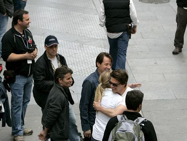 Tom Cruise y Cameron Diaz graban escenas de &acute;Knight and Day&acute;en la calle Ancha.

Foto: Joaquin Pino y Lourdes de Vicente