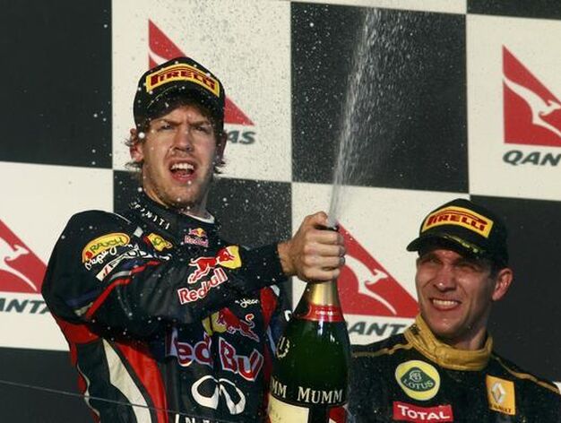 Vettel celebra su victoria en Melbourne.

Foto: EFE/ Reuters