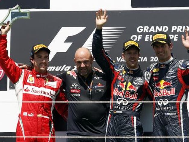 El podio del Gran Premio de Europa.

Foto: EFE