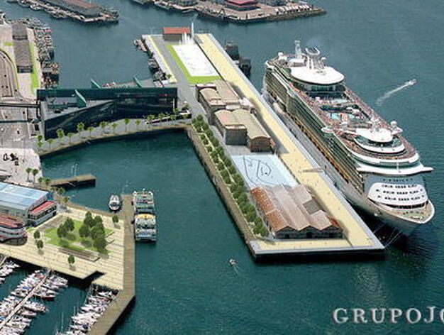 Recreaci&oacute;n virtual del puerto para cruceros de Vigo que potencia el uso p&uacute;blico de las inmediaciones haci&eacute;ndolo compatible con las actividades portuarias.