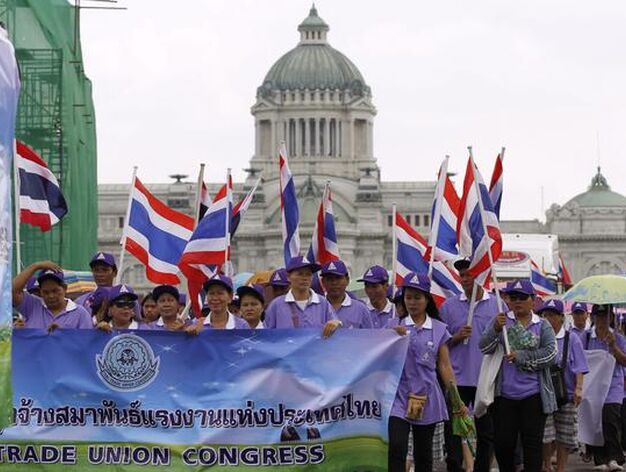 Manifestaci&oacute;n del Primero de Mayo en Bangkok.

Foto: EFE