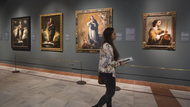 Varias de las obras de la exposición de Velázquez y Murillo.
