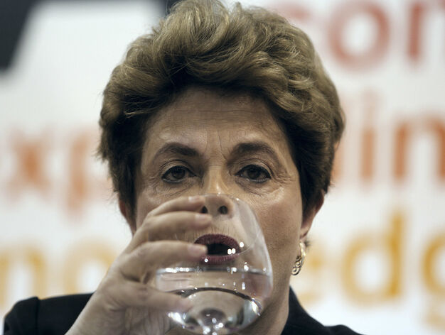 La im&aacute;genes de Dilma Rousseff en Sevilla