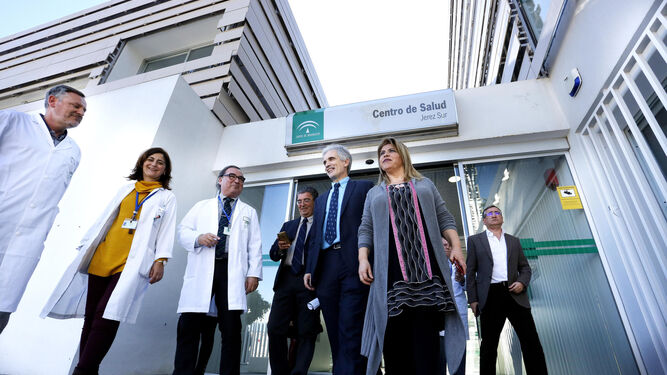 Aquilino Alonso, en el centro de salud que inauguró ayer en Jerez.