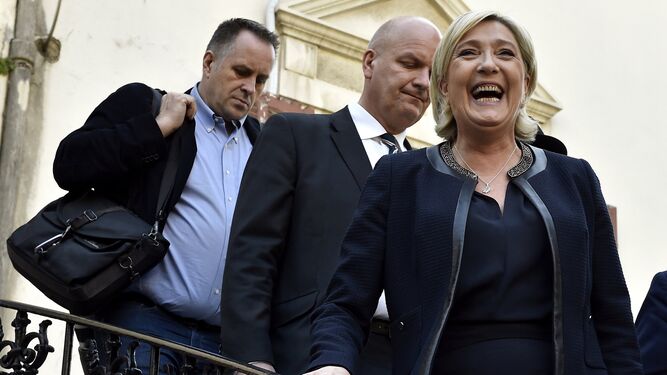 Marine Le Pen, tras su reunión con el ministro de Exteriores libanés.