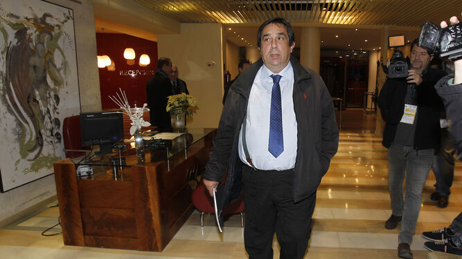 José Antonio Tirado, presidente de Por Nuestro Betis, en la pasada Junta de accionistas.
