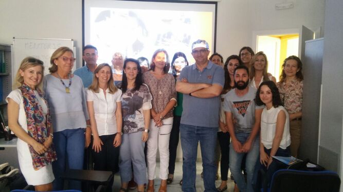 Participantes del taller organizado por el colegio profesional de psicólogos.