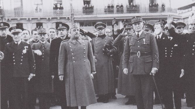 Encuentro de Francisco Franco con el mariscal Philippe Pétain, en febrero de 1941.