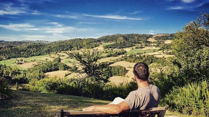 Carles Francino disfruta de unas relajantes vistas en Italia.