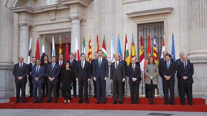 El Rey preside la última Conferencia de Presidentes Autonómicos, celebrada el pasado mes de enero en Madrid.