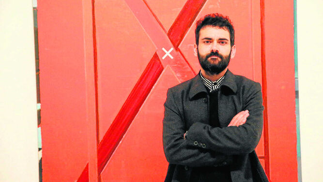 Rubén Guerrero durante la presentación de la muestra en el museo malagueño.