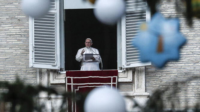 El papa Francisco, este domingo durante el rezo del Angelus.