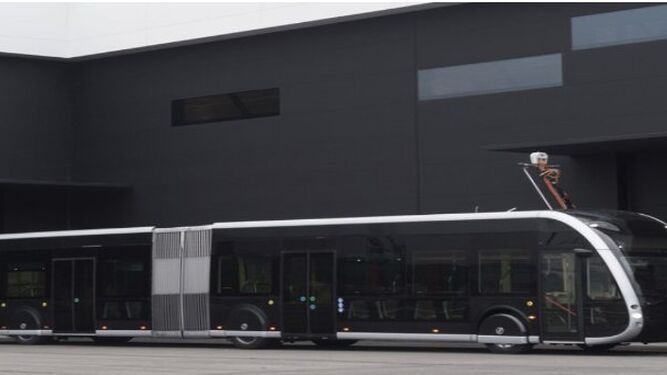Imagen del metrobús eléctrico que se va a poner en Amiens (Francia).