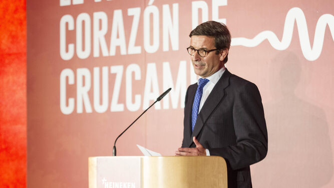 Jorge Paradela, en la presentación de los nuevos edificios de la fundación Cruzcampo.