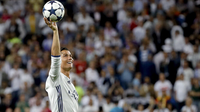 Cristiano Ronaldo en la conclusión del Real Madrid-Bayern.