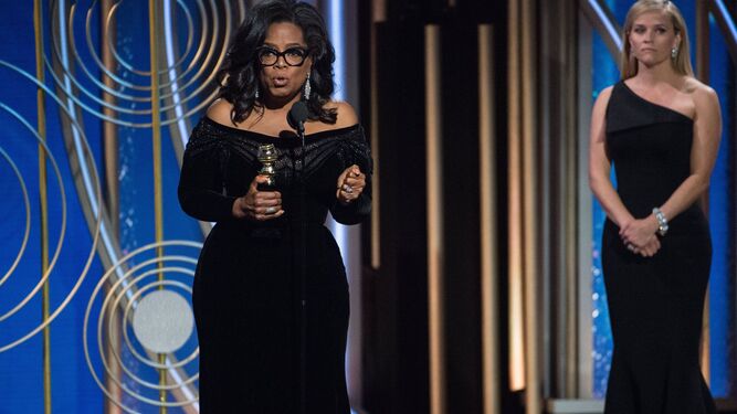 Oprah Winfrey con su galardón.