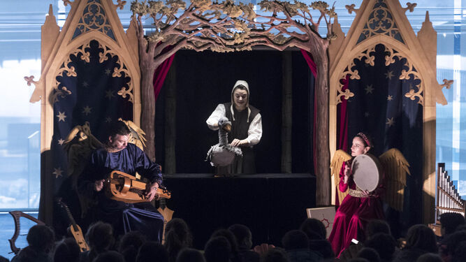 Un instante de la representación, incluida en el Festival de Música Antigua, en el Antiquarium.