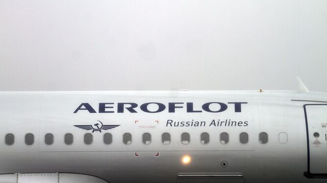 Un Airbus A320 de  la compañía aerea rusa Aeroflot