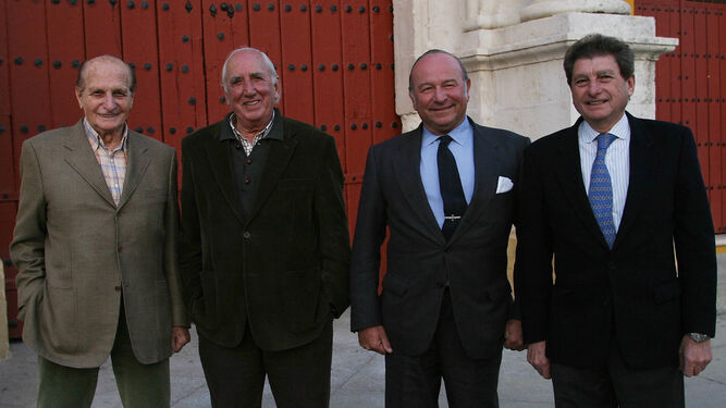 Con Lupi, &Aacute;lvaro Domecq Romero y su hermano Rafael (Los cuatro jinetes del Apoteosis).