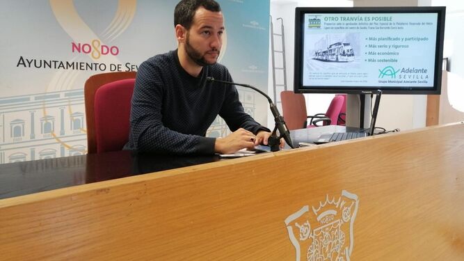 Daniel González Rojas, concejal del Ayuntamiento de Sevilla y coordinador local de IU.