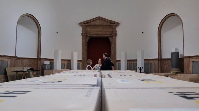 El traslado de las piezas especiales del Museo Arqueológico de Sevilla enfila su recta final.