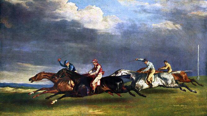El famoso cuadro de Géricault titulado 'Derby en Epsom' y pintado en 1821.