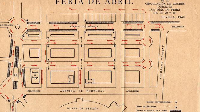 Plano de la Feria de Abril de 1940