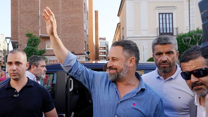 Santiago Abascal, en un acto electoral este viernes en Valladolid