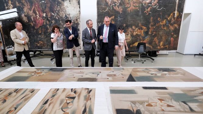 El IAPH restaura las pinturas de Delhy Tejero en la antigua fábrica de  Altadis en Sevilla