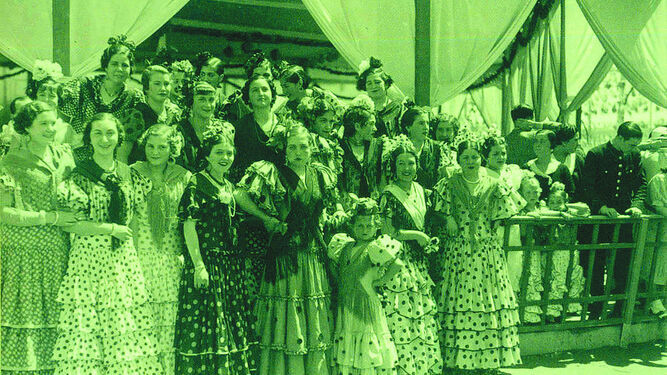 Imagen de archivo de la caseta del Círculo de Labradores en la Feria de 1936
