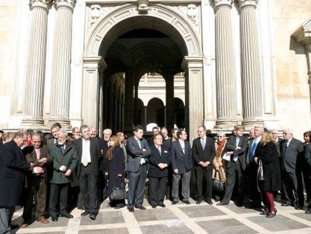 Los jueces han protagonizado una foto hist&oacute;rica, durante su protesta a las puertas de la Chanciller&iacute;a.

Foto: Maria de la Cruz