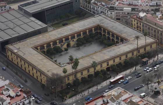 La Diputaci&oacute;n de Sevilla, desde el aire.

Foto: Victoria Hidalgo