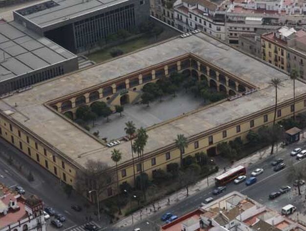 La Diputaci&oacute;n de Sevilla, desde el aire.

Foto: Victoria Hidalgo