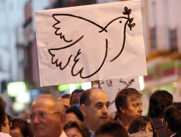 Una paloma de la paz, presente en la manifestaci&oacute;n.

Foto: Bel&eacute;n Vargas
