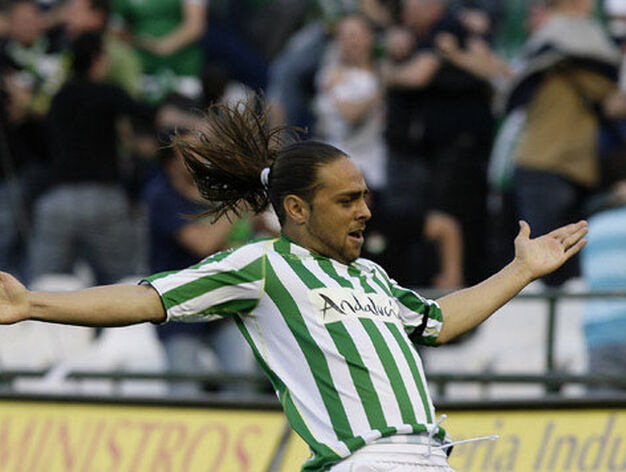Sergio Garc&iacute;a celebra el primer gol: 1-0.

Foto: Antonio Pizarro