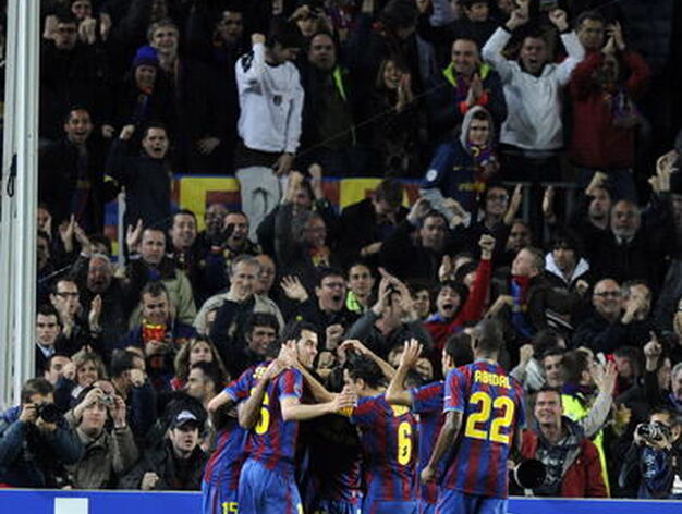 El Barcelona se clasifica para la semifinal de la Liga de Campeones tras ganar al Arsenal. / AFP