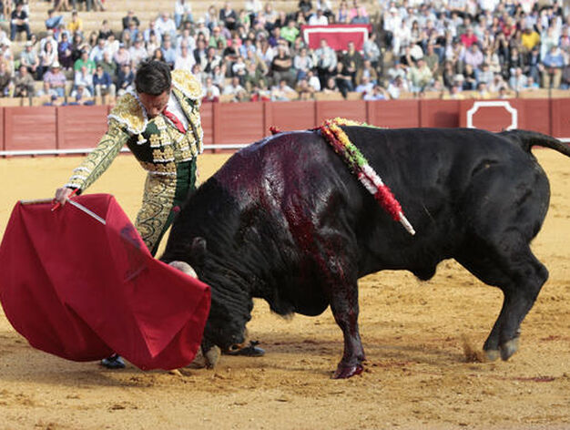 El matador de toros riojano Diego Urdiales en un derechazo.

Foto: Juan Carlos Mu&ntilde;oz