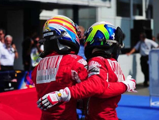 Ferrari vuelve a conseguir un doblete gracias a Massa y a Alonso.

Foto: afp