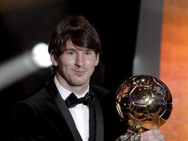 Leo Messi, Bal&oacute;n de Oro 2010.

Foto: Efe