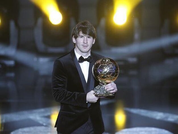 Leo Messi, Bal&oacute;n de Oro 2010.

Foto: Reuters