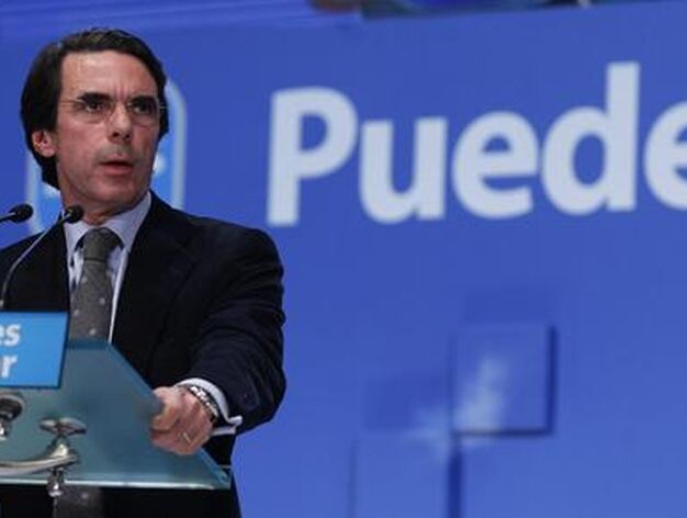 El ex presidente del Gobierno, Jos&eacute; Mar&iacute;a Aznar, durante su discurso en la Convenci&oacute;n del Partido Popular en Sevilla.

Foto: Antonio Pizarro