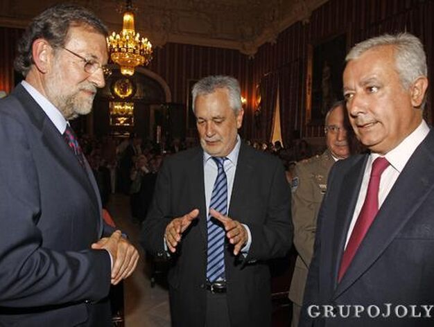 Rajoy, Gri&ntilde;&aacute;n y Arenas.

Foto: Antonio Pizarro - Manuel G&oacute;mez