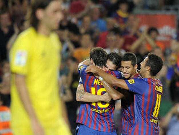El Barcelona comienza la Liga arrollando al Villarreal en el Camp Nou (5-0). / AFP