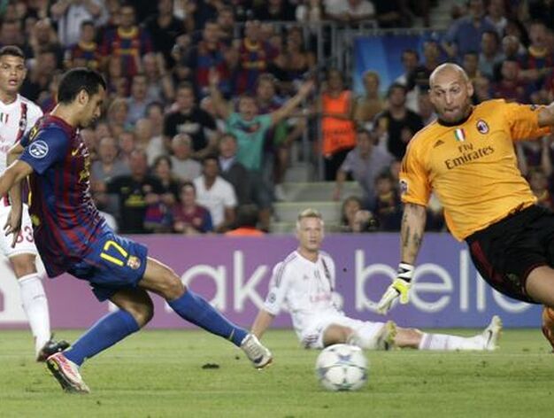 El Barcelona no consigui&oacute; pasar del empate ante un Mil&aacute;n muy a la italiana.

Foto: reuters