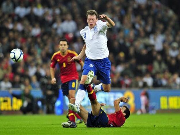 Espa&ntilde;a cae ante Inglaterra en un amistoso en Wembley (1-0). / AFP