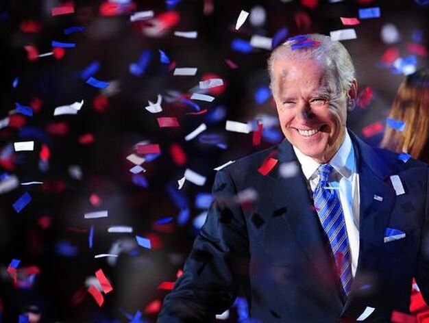 Joe Biden, feliz tras su reelecci&oacute;n como vicepresidente.

Foto: Afp