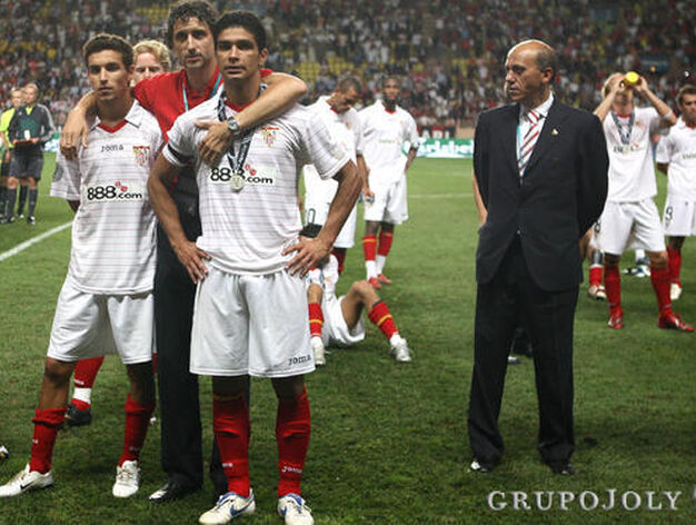Tras el partido de la final de la Supercopa de Europa en 2007.

Foto: Antonio Pizarro