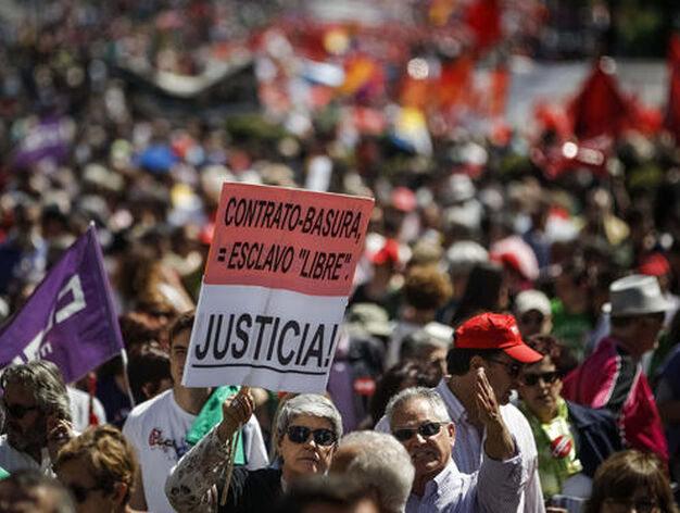 Manifestaci&oacute;n del Primero de Mayo en Madrid.

Foto: EFE